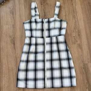 Black and white plaid dress